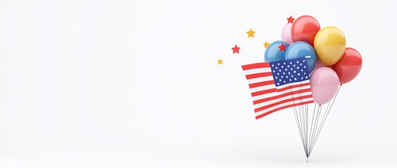Fototapeta premium Patriotic Symbols & National Pride on Presidents' Day Celebration