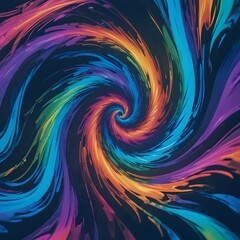 Fototapeta premium A colorful whirlwind of swirl