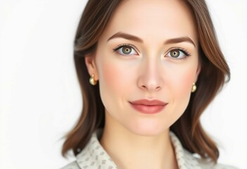 Obraz premium Female portrait on white background