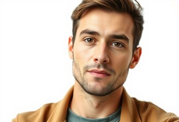 Fototapeta premium Male portrait on white background