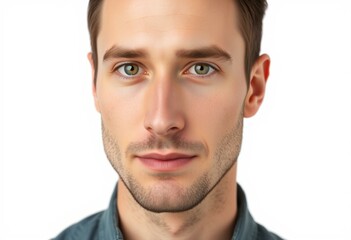 Fototapeta premium Male portrait on white background