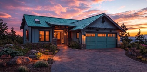 A comfortable detached garage turned into a petite, self-contained living space on a suburban estate, highlighting the principles of accessory dwelling units and versatile living options