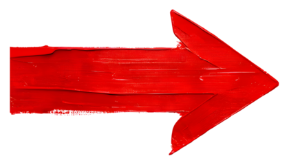 Bold Red Arrow Pointing Right On Transparent Background