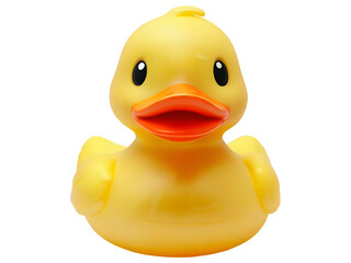 Bright Yellow Rubber Duck Toy With Glossy Surface