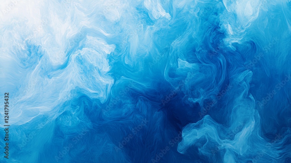 Poster a vibrant blue background with a soft gradient effect. this abstract wallpaper resembles a modern ar
