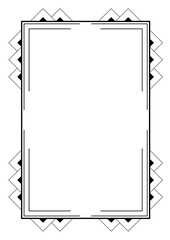 Frame in art nouveau style. Decorative geometric element.