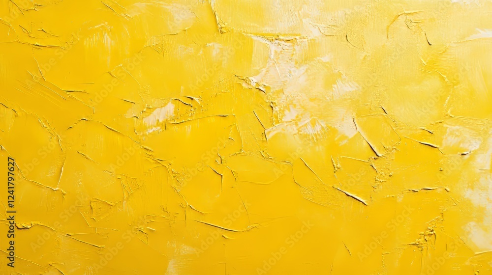 Poster simple yellow background with a white base and subtle shadows.