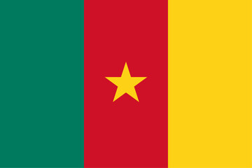 Cameroun flag original color and proportions