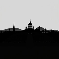 Retro vintage skyline silhouette saint paul t-shirt design souvenir gift silhouetted skyline cityscape architecture illustration building city vector