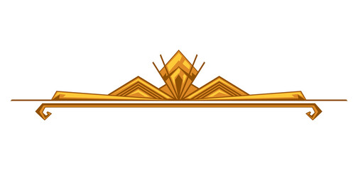 Decoration in art nouveau style. Decorative geometric element.