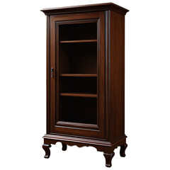 wooden cabinet isolated on transparent background