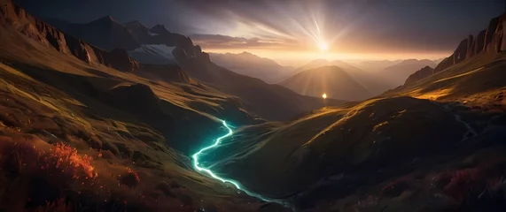 Fototapete Enchanting landscapes showcasing the striking beauty of natures generosity © RobinsonIcious