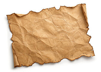 Vieille Feuille de Papier Vierge Isol&eacute;e sur Fond Neutre