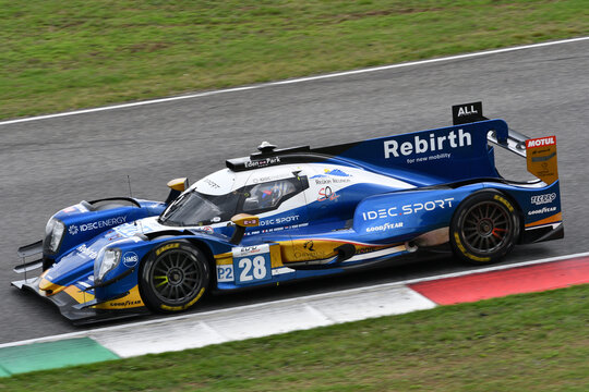 Scarperia, Italy - September 29th 2024: Oreca 07 Gibson of team IDEC SPORT drive by PINO-DE GERUS-VAN UITERT in action during 4h of Mugello.