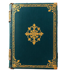 Fototapeta premium closed vintage book isolated on transparent background