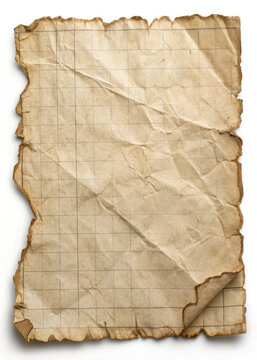 Vieille Feuille de Papier Vierge Isol&eacute;e sur Fond Neutre