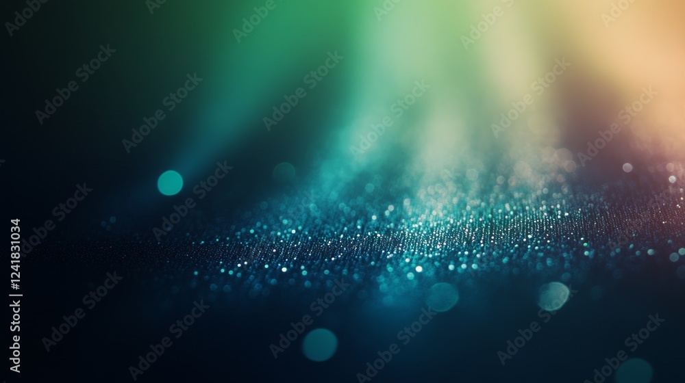Poster a glowing digital fingerprint icon radiates in blue and green shades, set against a dark gradient ba
