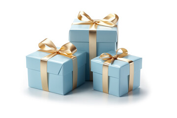 chistmas gift boxes isolated white background