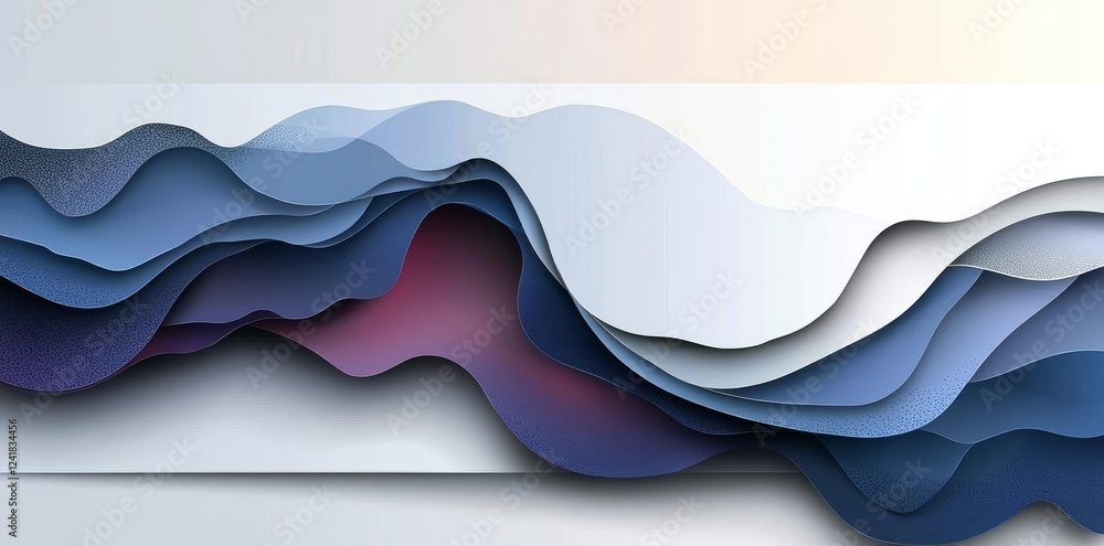 Poster a modern-style banner or name card design with a square frosted glass element inside a blue to purpl