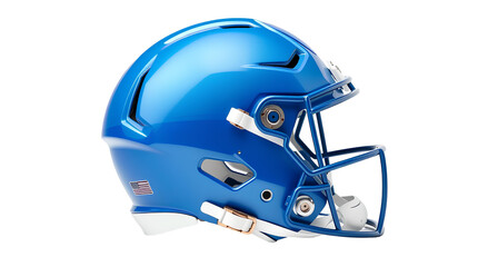 Fototapeta premium Photo of blue football helmet isolated on transparent background