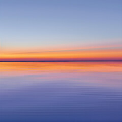 Fototapeta premium Serene Sunset at Sea: A Harmonious Blend of Pantone Colors Reflecting the Beauty of Nature at Dusk