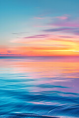 Obraz premium Serene Sunset at Sea: A Harmonious Blend of Pantone Colors Reflecting the Beauty of Nature at Dusk