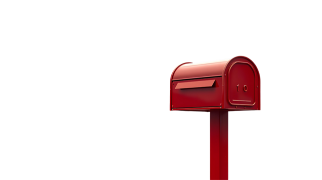 Photo of mailbox isolated on transparent background