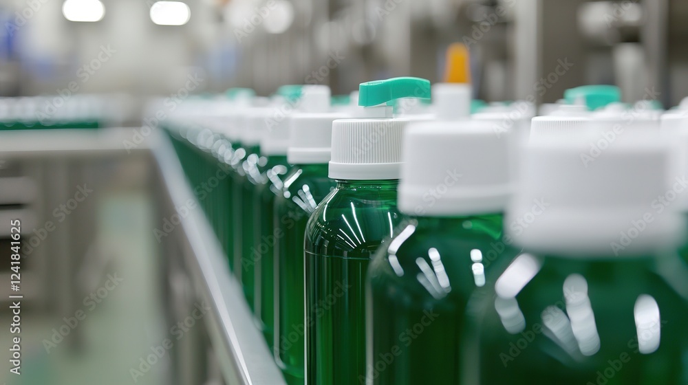 Poster quality control audit process for manufacturing bottled products in a factory setting