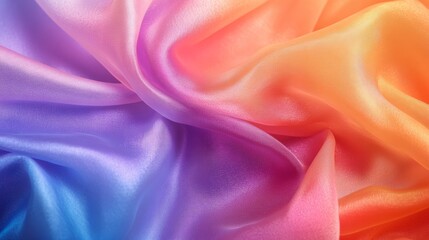 Obraz premium Holographic Silk Abstract Iridescent Gradient Background for Futuristic and Technological Visuals