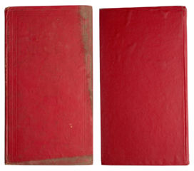 Blank grunge red book for graphic design, realistic photography, png isolated on transparent background