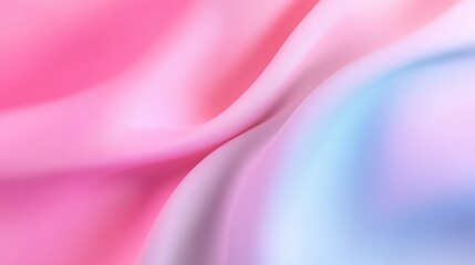 Obraz premium Pink and Blue Gradient Fabric Texture: A close-up of soft, delicate fabric with a mesmerizing gradient transition from vibrant pink to gentle blue.