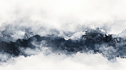 Fototapeta premium Elegant Silver Ink Textures on Monochrome Watercolor Background with Grunge Effects