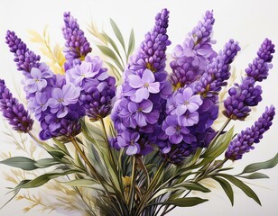 Lavendel, weißer Hintergrund