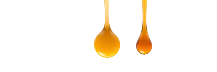 Photo of caramel drop isolated on transparent background