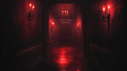 A dark gothic horror theme wall background. gothic. illustration. Gothic Horror. Illustration