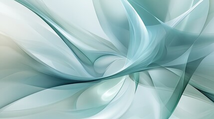 Fototapeta premium Abstract teal and white swirls background design, digital art, website header, presentation template