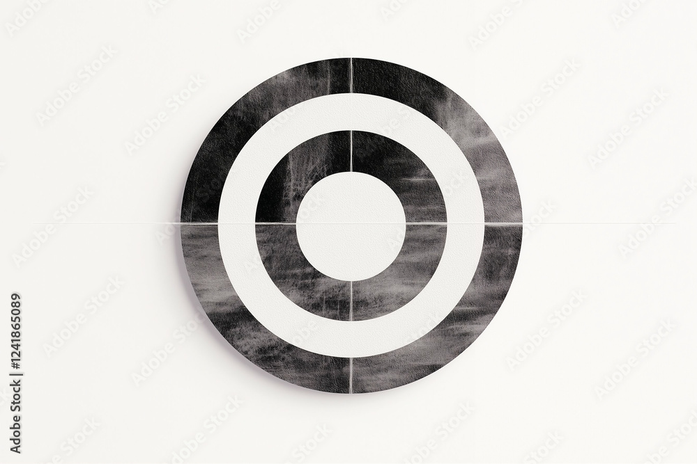 Aufkleber target with graphic concentric circles on white background. target graphic design with concentric ci