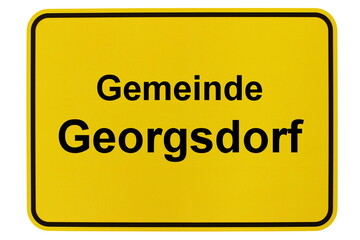 Illustration eines Ortsschildes der Gemeinde Georgsdorf in Niedersachsen
