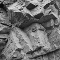 Gray stone background. Mountains texture closeup. White rock texture. Volumetric rocky texture grunge background. Natural rock block. Detail.