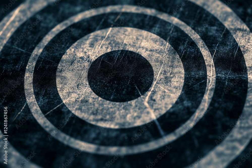 Poster circular pattern graphic design with grunge texture. circular pattern with grunge texture creating a
