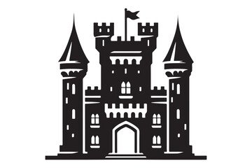 Fototapeta premium medieval castle silhouette