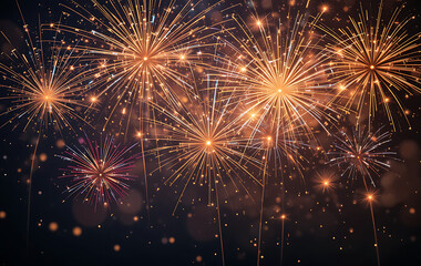 Obraz premium Fireworks Celebration banner for luxury new year background