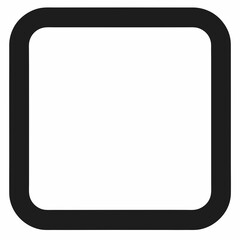 Modern Rounded Square Frame: Black Silhouette, Elegant Design Element for Branding and Social Media 