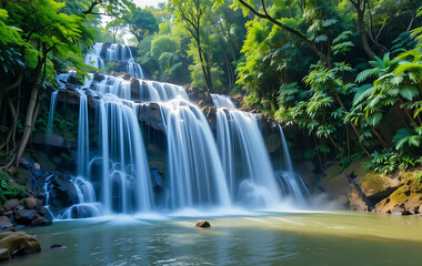 Obraz premium a favorite side trip for tourists Waterfall