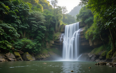 Fototapeta premium a favorite side trip for tourists Waterfall