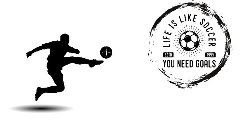 abstract soccer ball kickoff dark background design vector