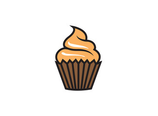 Cupcake logo design, muffin icon