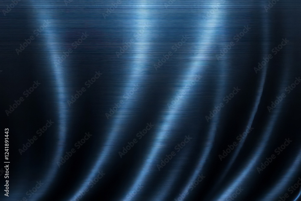 Poster shimmering blue waves create a mesmerizing effect in a metallic texture design