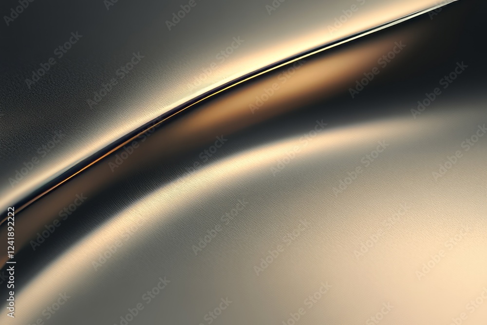 Poster smooth metallic surface with curved line and subtle reflections showcasing elegance and design at cl