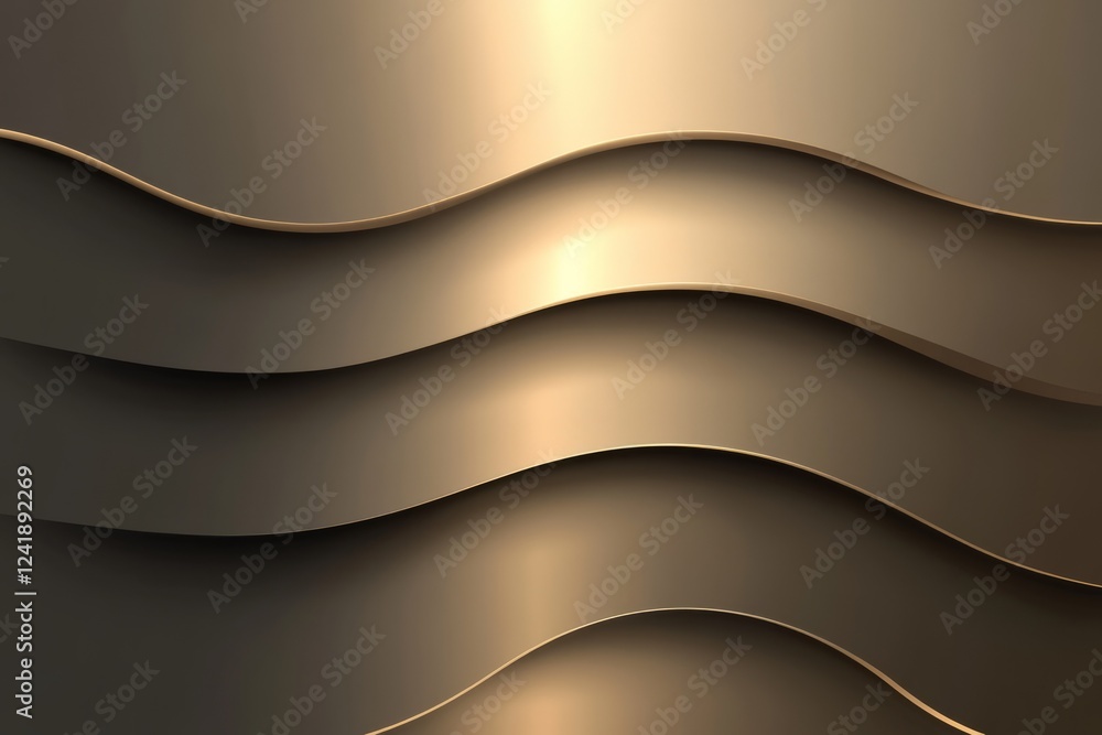 Aufkleber textured metallic surface with wavy patterns and subtle lighting creating a modern aesthetic